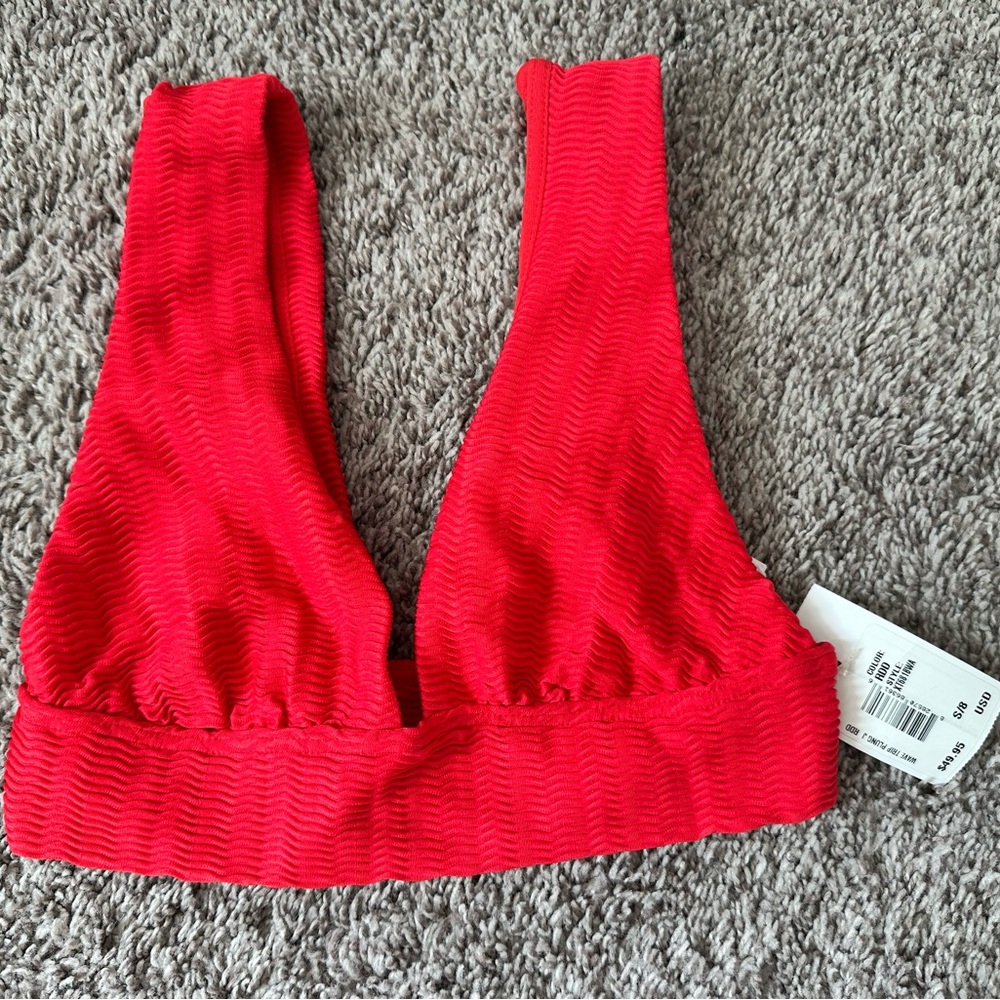 Billabong Red Textured Bikini